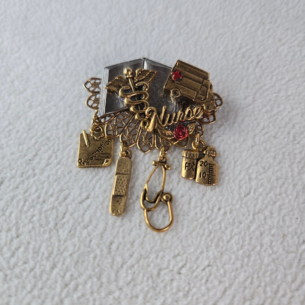 Nurse Hospital Charm Brooch Dangle Charms Caduceus Doctor‎ Medical Gift